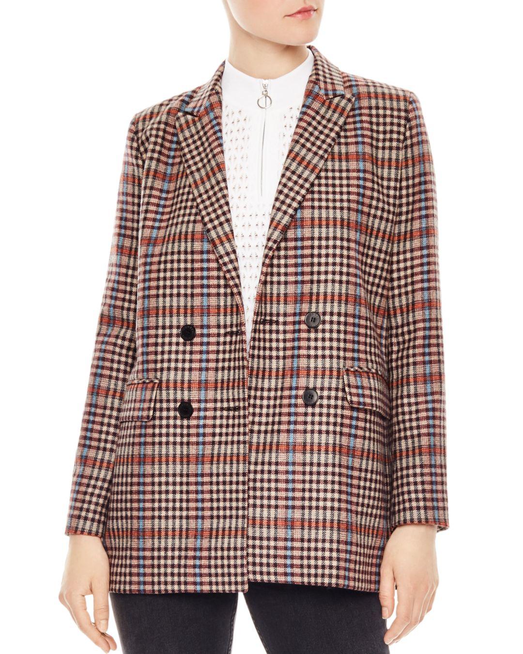 Sandro checked blazer Outlet