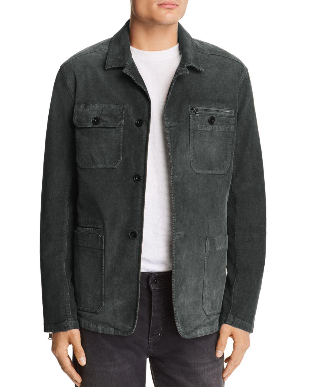 gray corduroy jacket