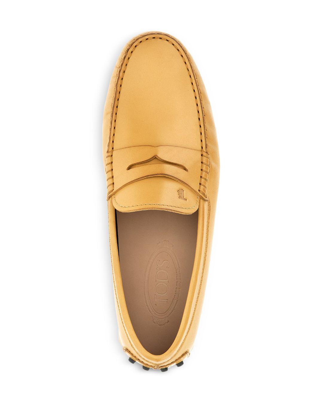 Tod's Nuovo Mocassino Gommini Slip On Loafers in Natural for Men | Lyst