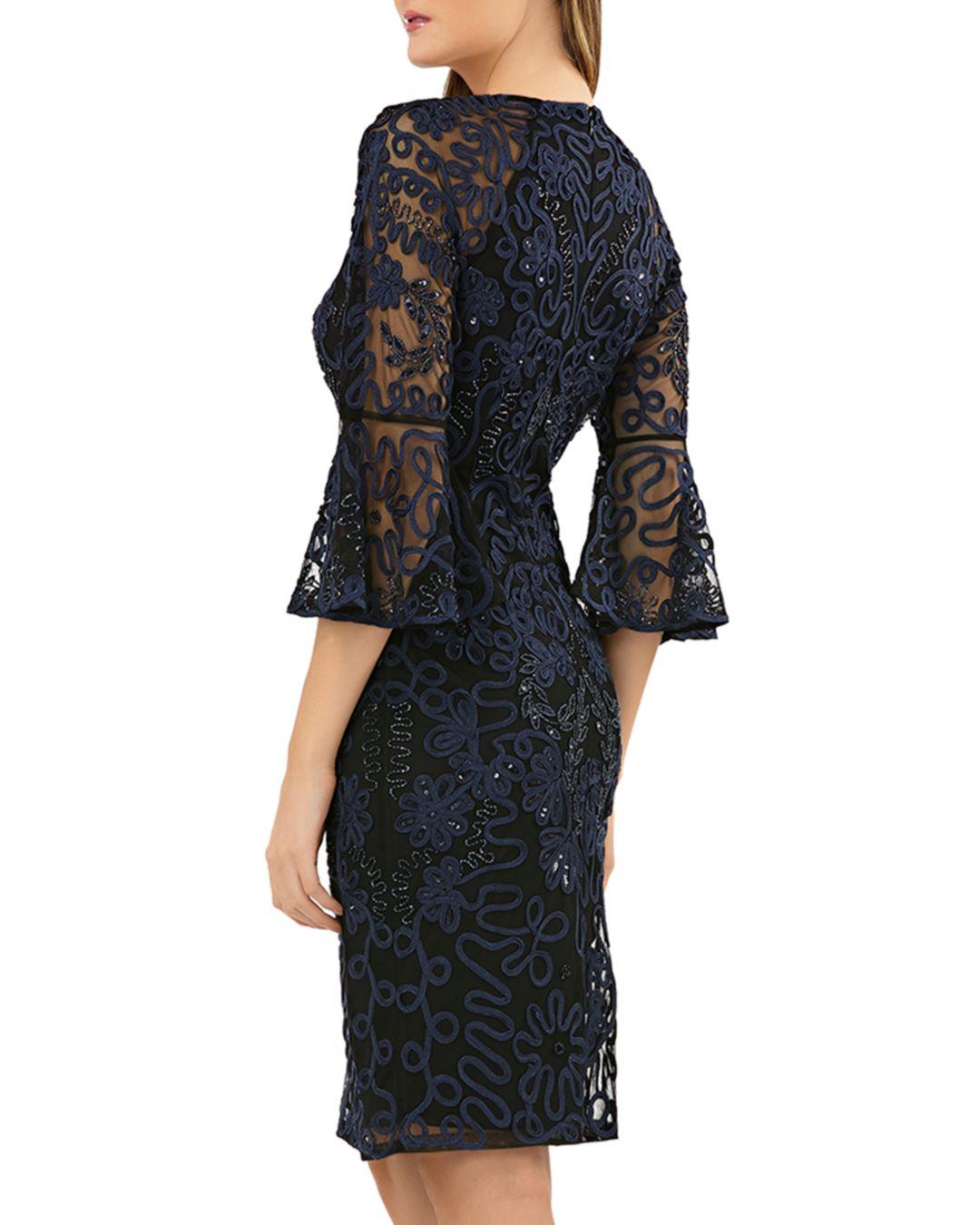 js collections bell sleeve soutache cocktail dress