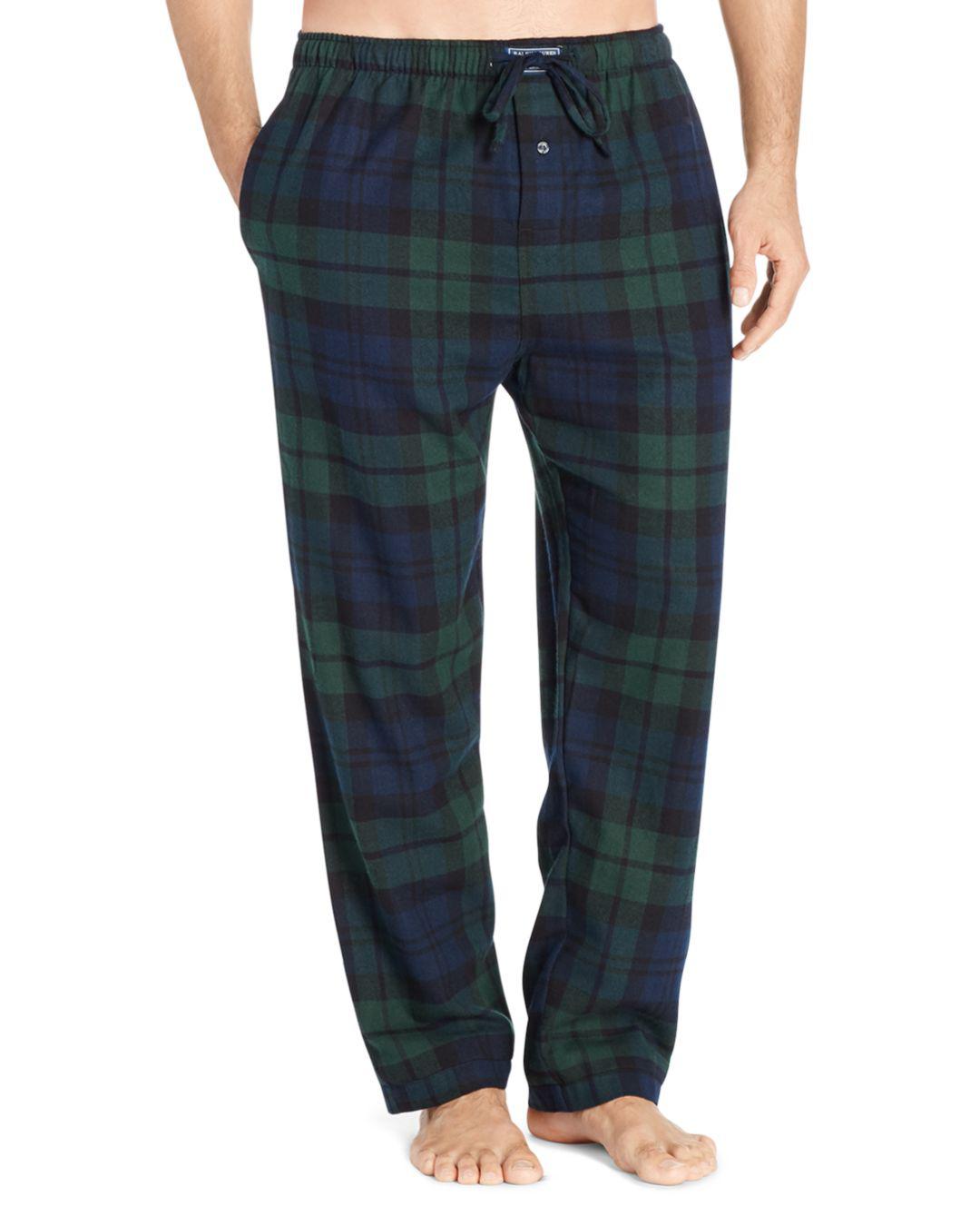 Polo Ralph Lauren Black Watch Plaid Flannel Pajama Pants in Blue for ...
