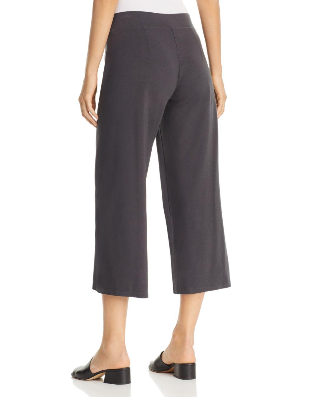 wide leg knit crop pants