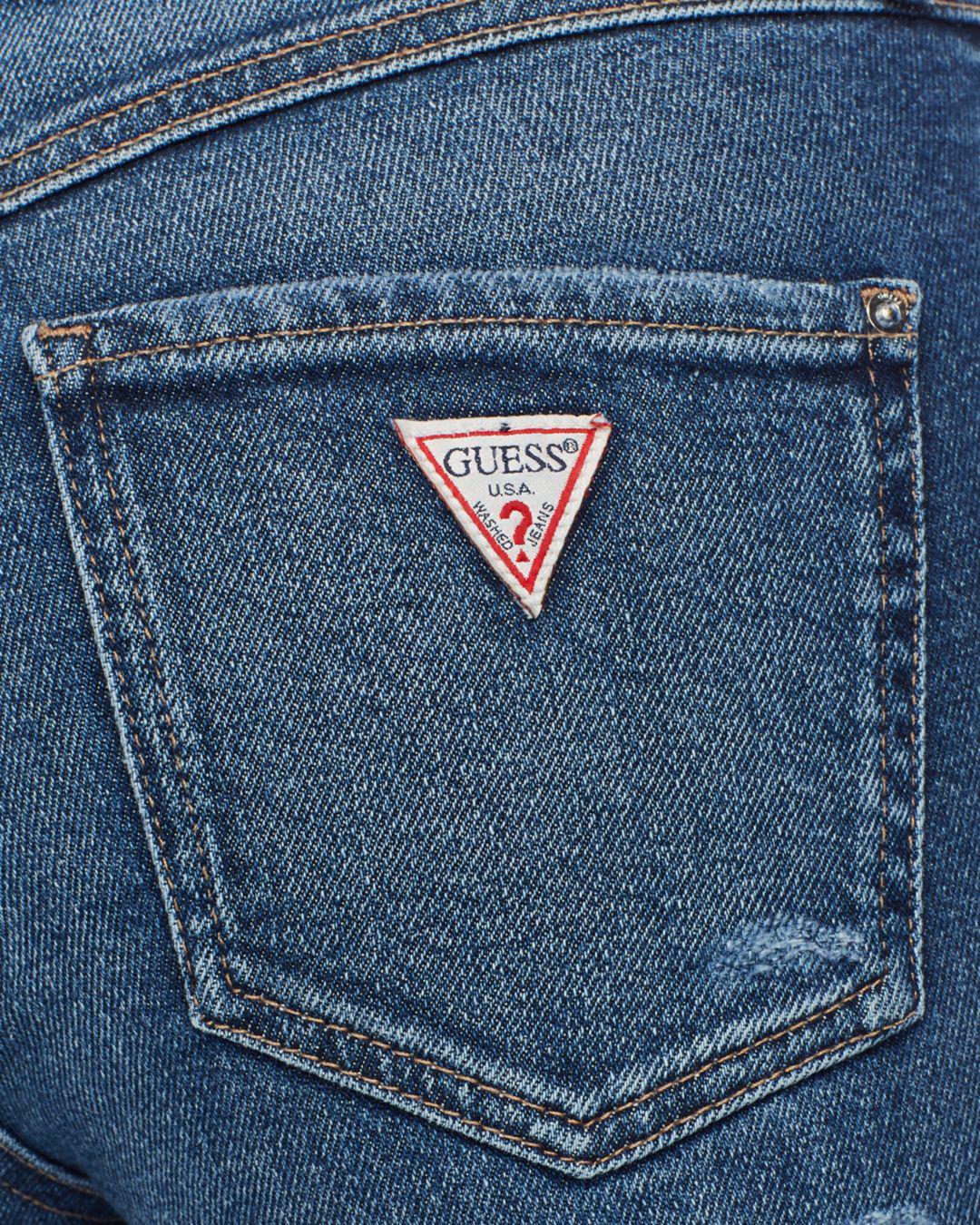 Guess Denim 1981 Destroyed Skinny Jeans In Bayside Light in Blue - Lyst