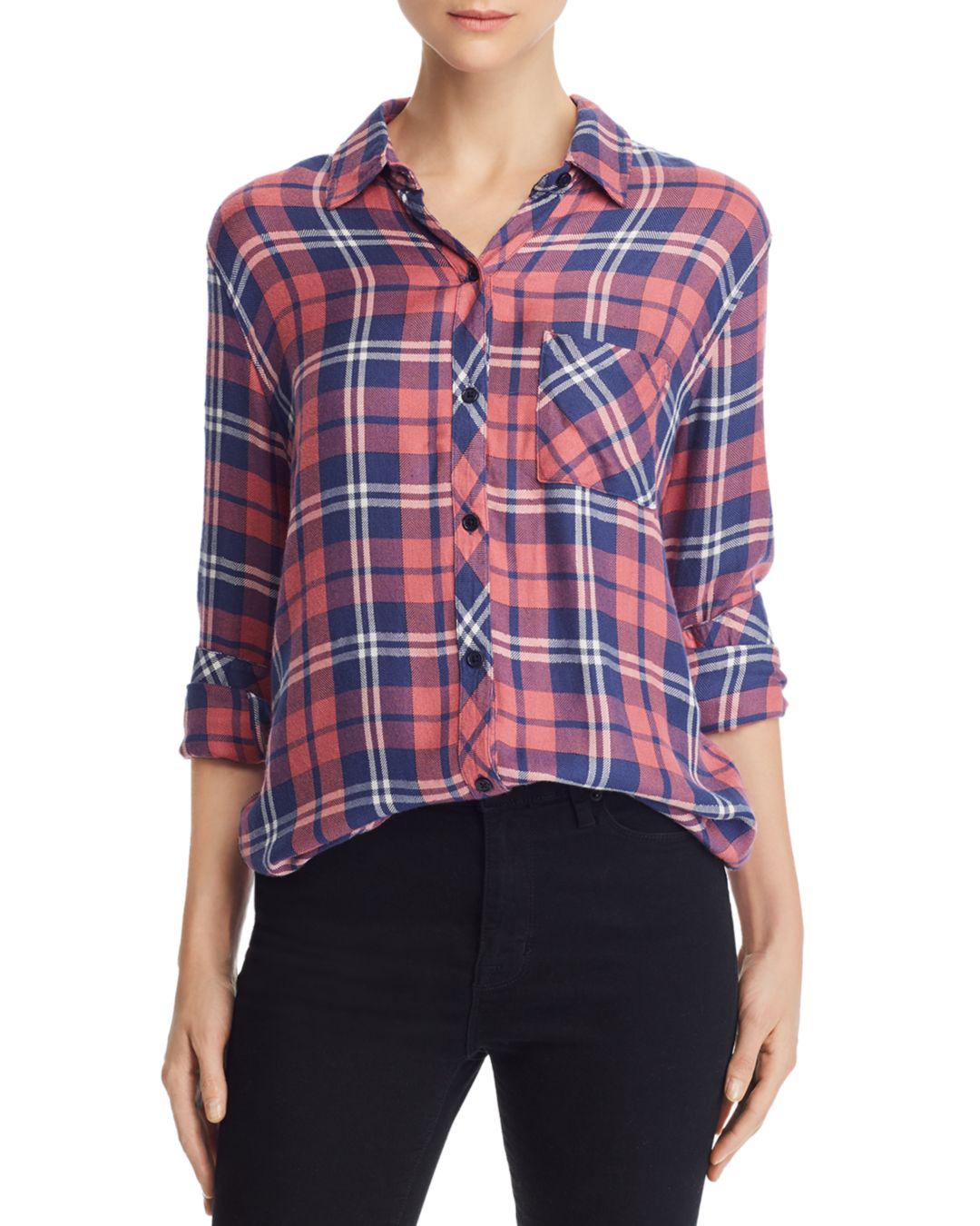 Lyst - Rails Hunter Plaid Button-down Long-sleeve Shirt in Red - Save 20%