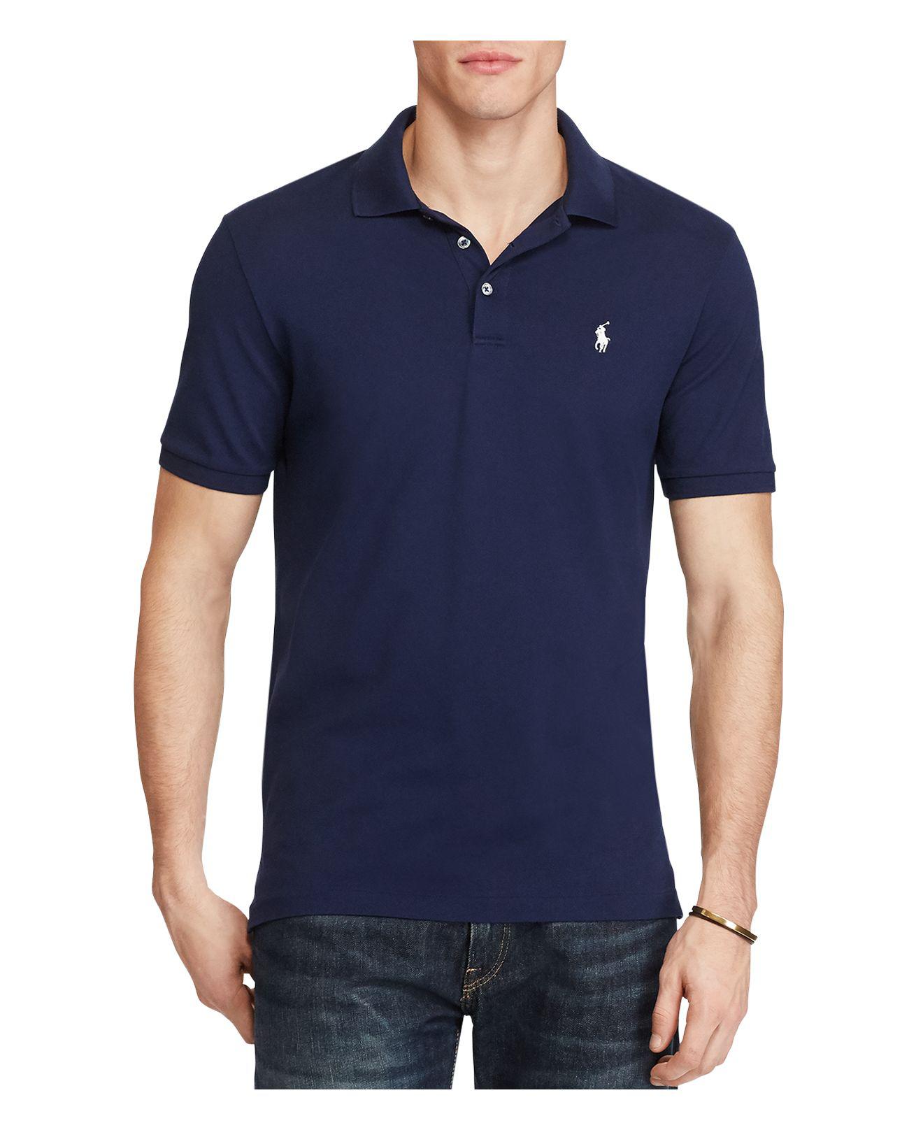 Polo Ralph Lauren Classic Fit Stretch Mercerized Polo Shirt in Blue for ...