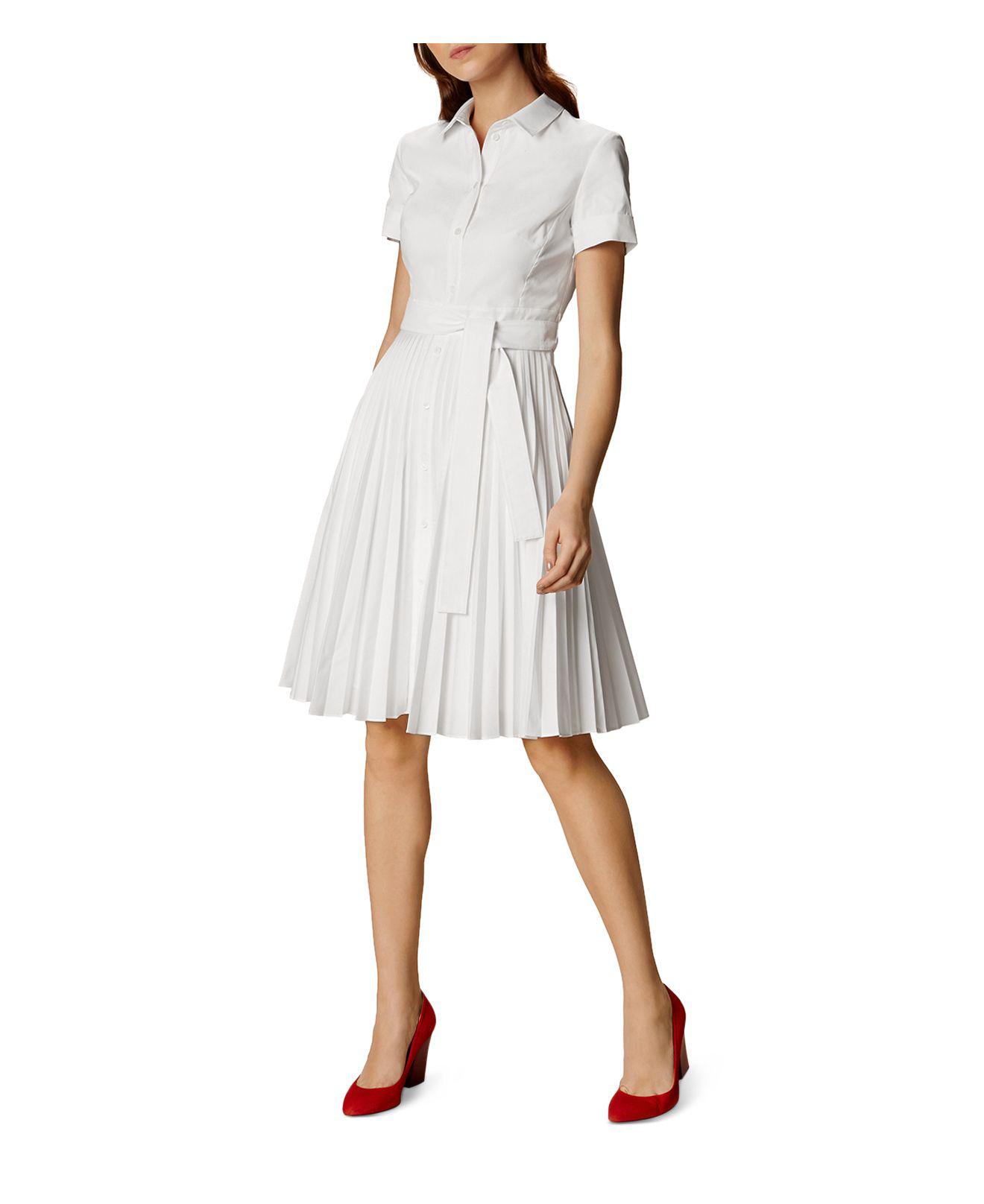 karen millen white shirt dress