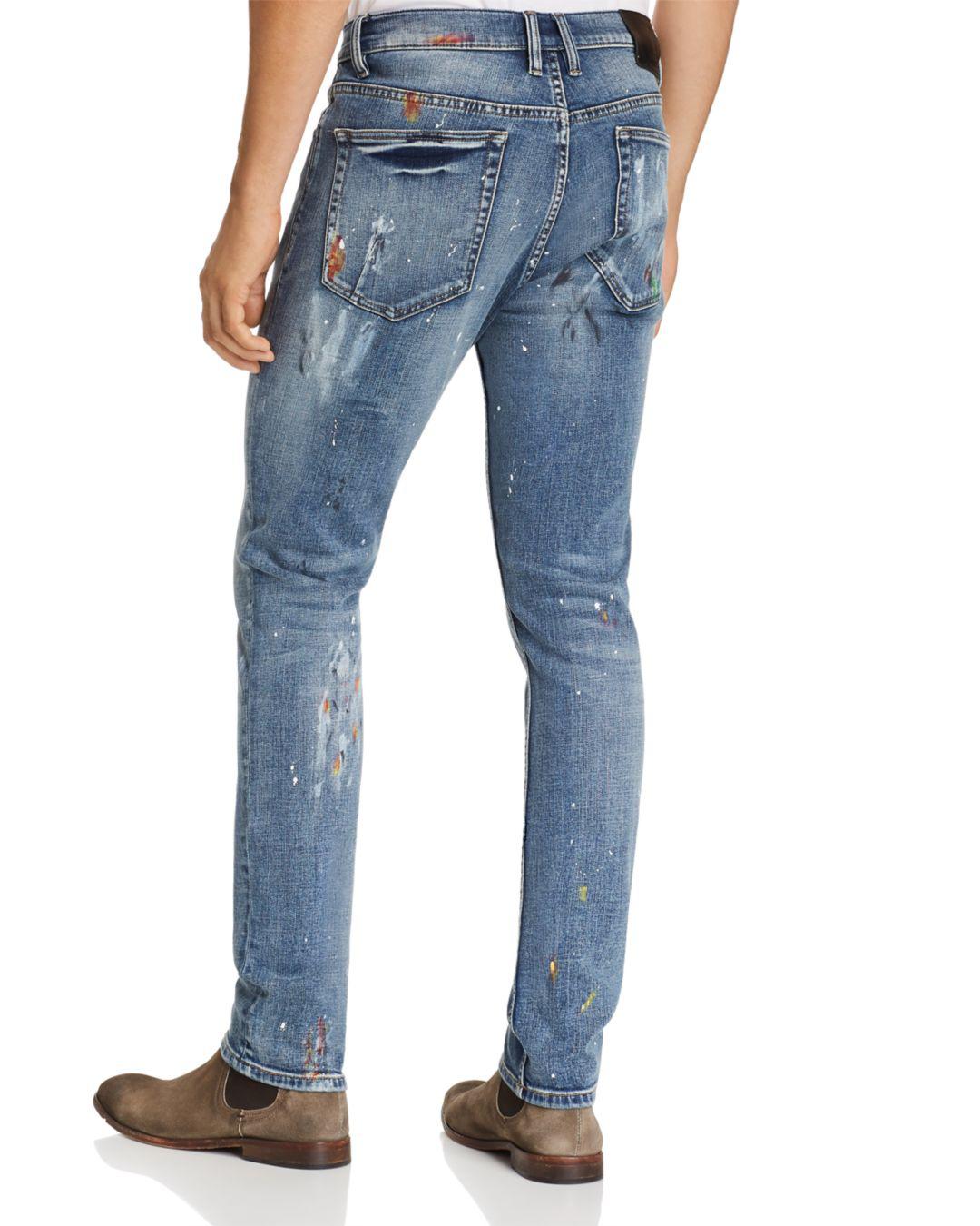 Blank NYC Denim Blankn Horatio Splatter Paint Skinny Fit Jeans In Oh Behave  in Blue for Men - Lyst