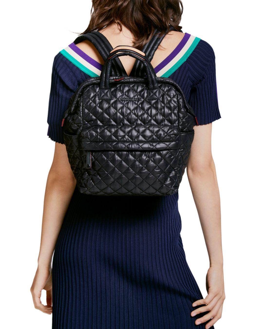 MZ Wallace Synthetic Small Top Handle Backpack in Black Lyst