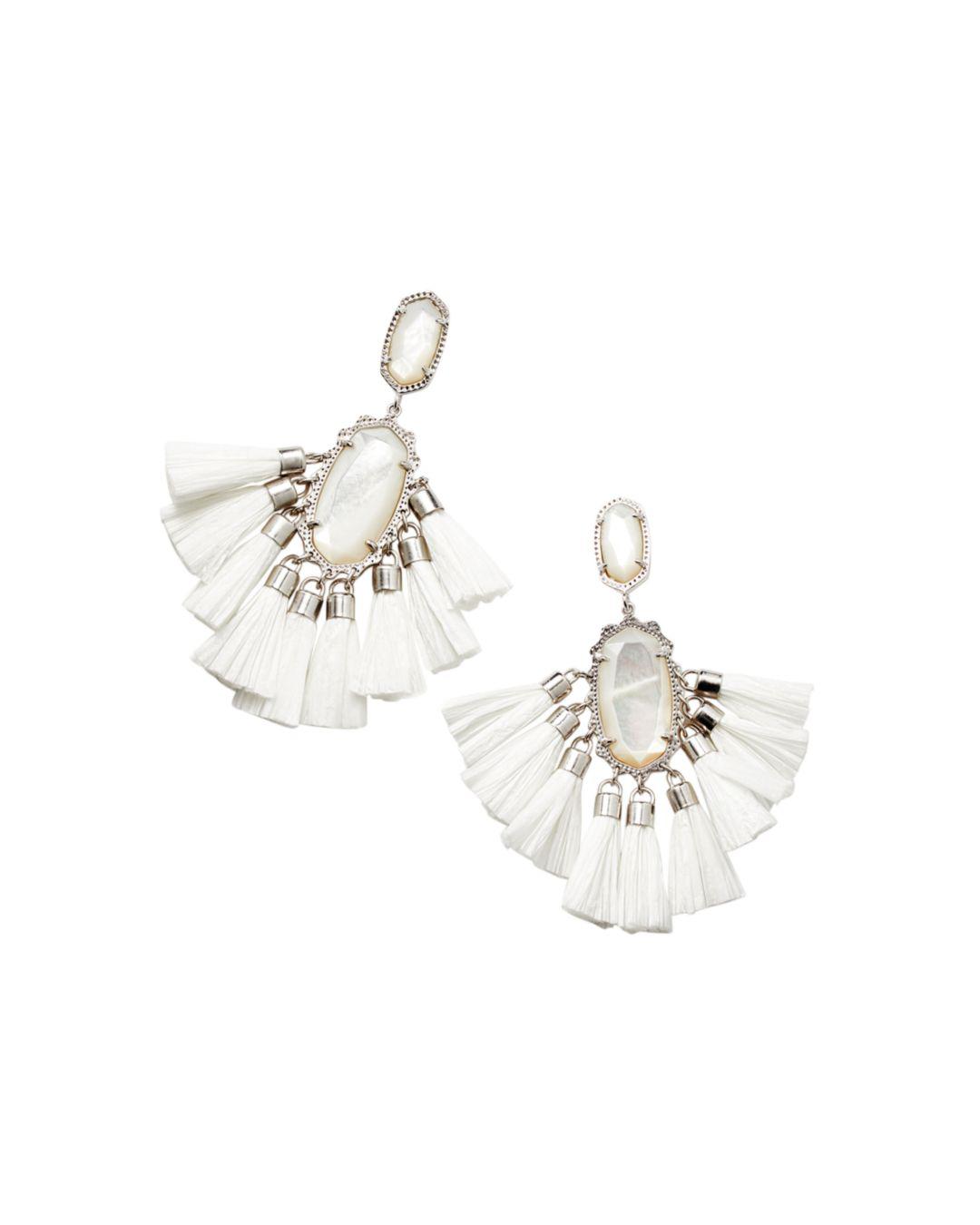 Kendra Scott Kristen Tassel Drop Earrings in White Lyst