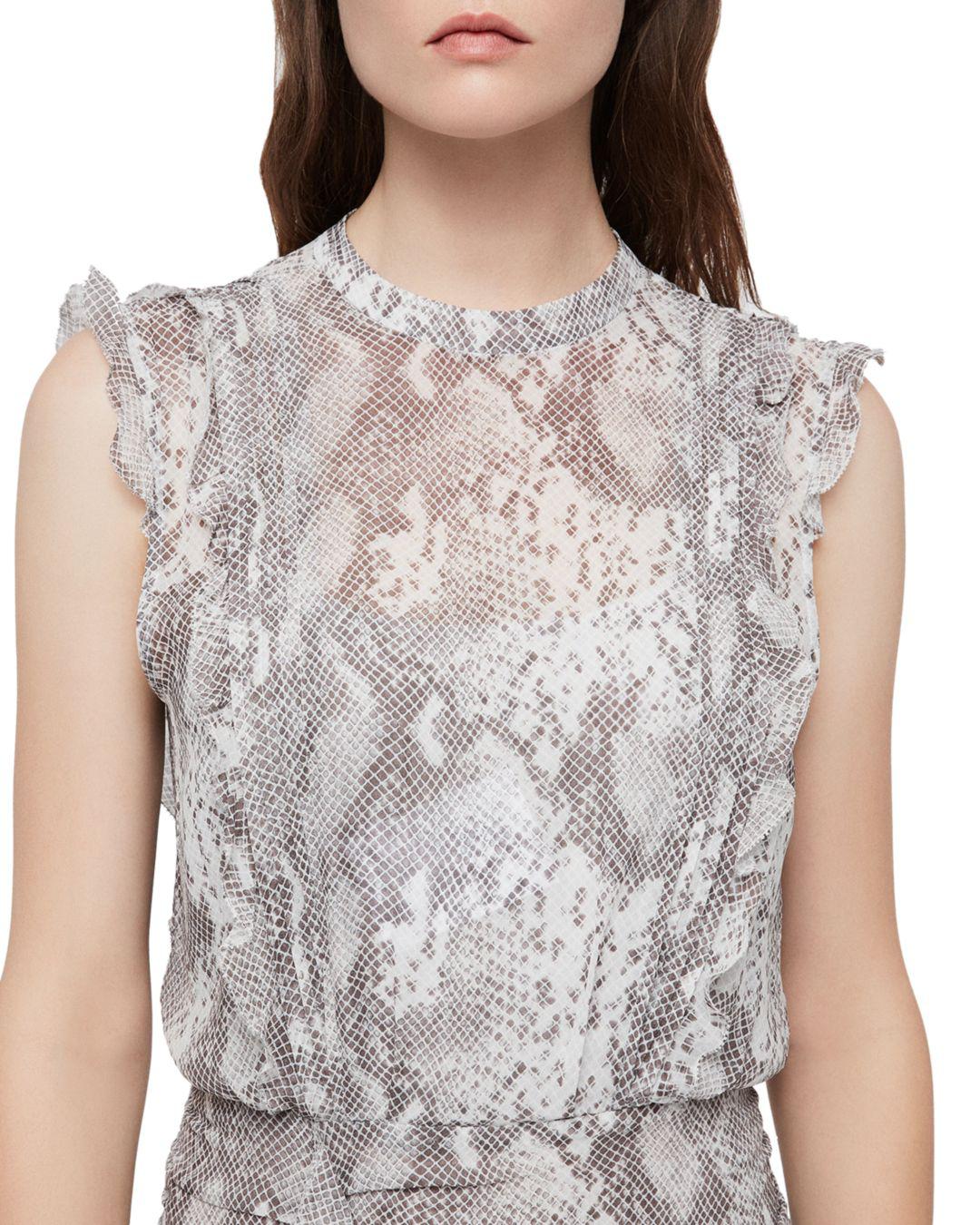 all saints snakeskin dress