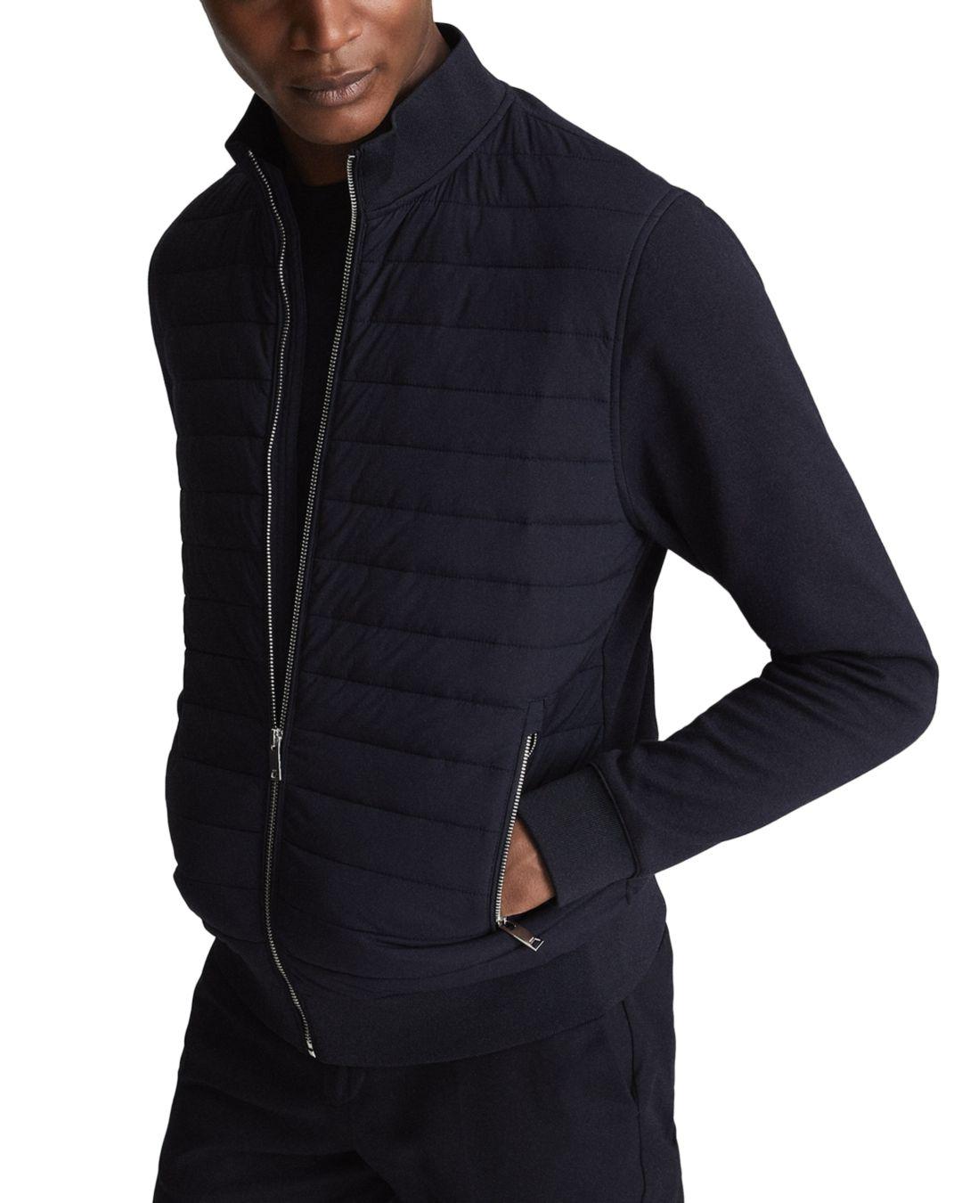 Reiss Flintoff Quilted Jacket in Blue for Men | Lyst