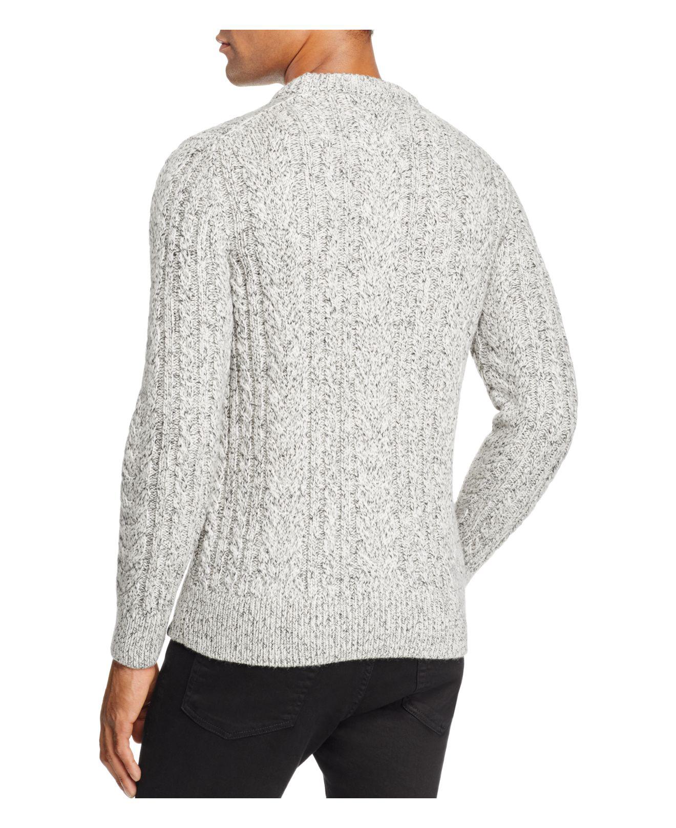 Superdry Jacob Heritage Cable Knit Crewneck Sweater in Gray for Men Lyst