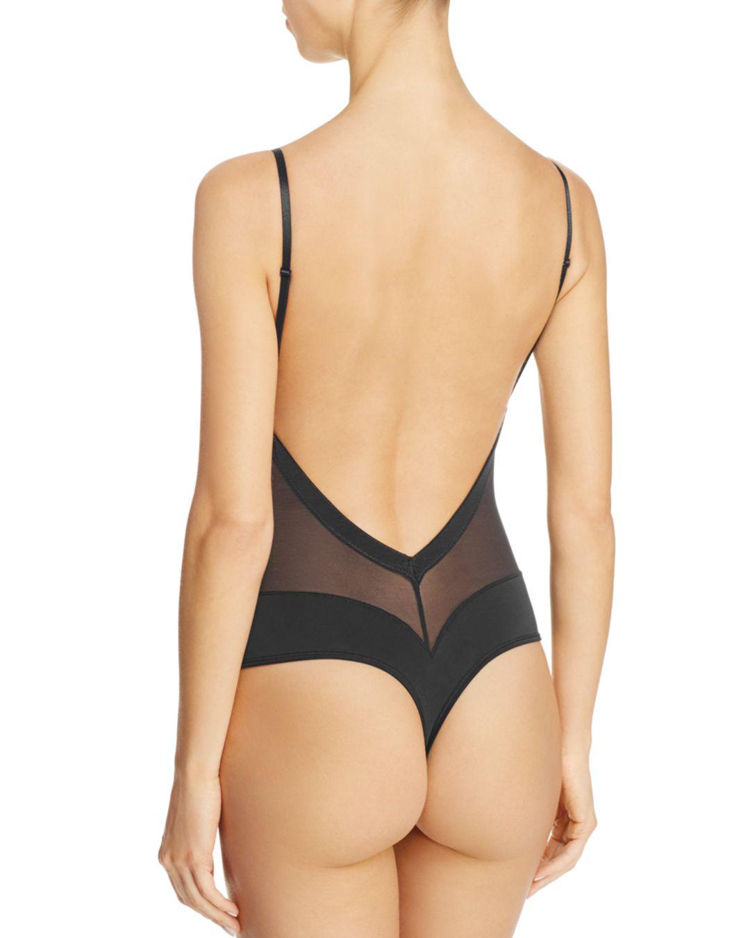 Fine Lines Refined Convertible Low Back Backless Thong Bodysuit in Black -  Lyst