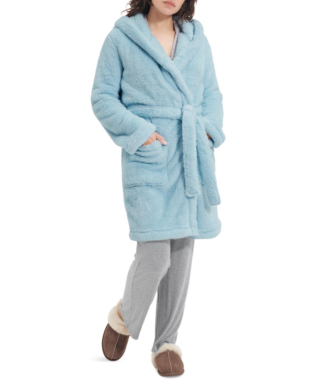 UGG Aarti Hooded Fleece Robe in Blue Lyst