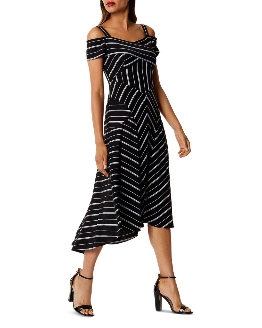 karen millen cold shoulder midi dress