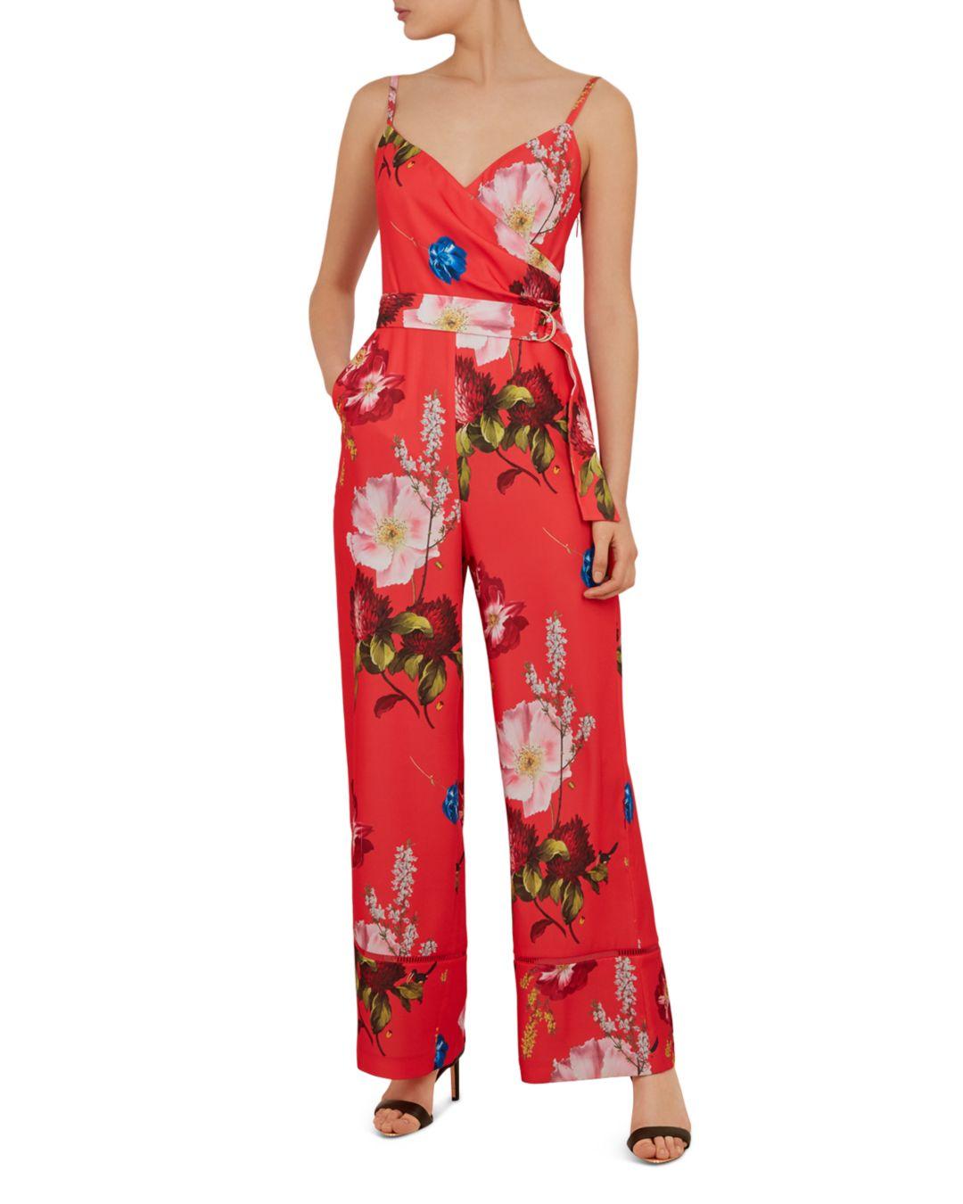 berry sundae wrap jumpsuit