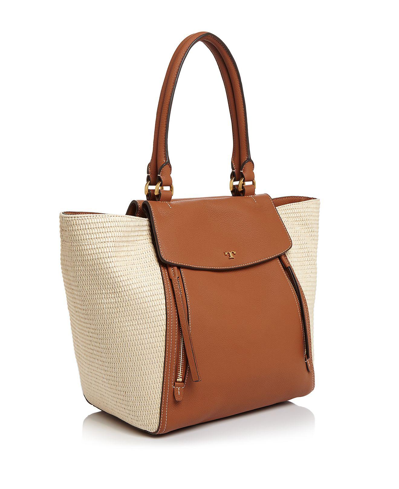Tory Burch Half-moon Straw Tote | 926 | Totes in Brown | Lyst