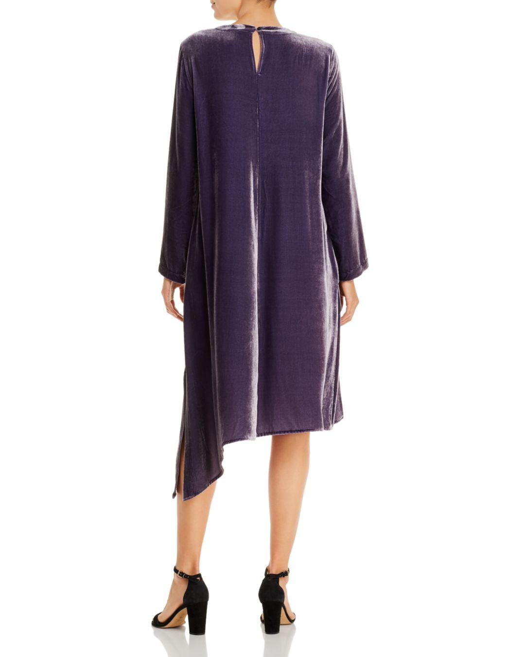 eileen fisher velvet shift dress