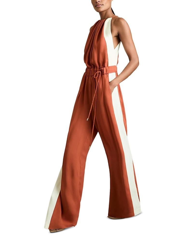 【海外限定】REISSジャンプスーツ☆Inez Colour-Block Rope-Cord REISS Inez Colour-Block Rope-Cord Jumpsuit in Orange | endource
