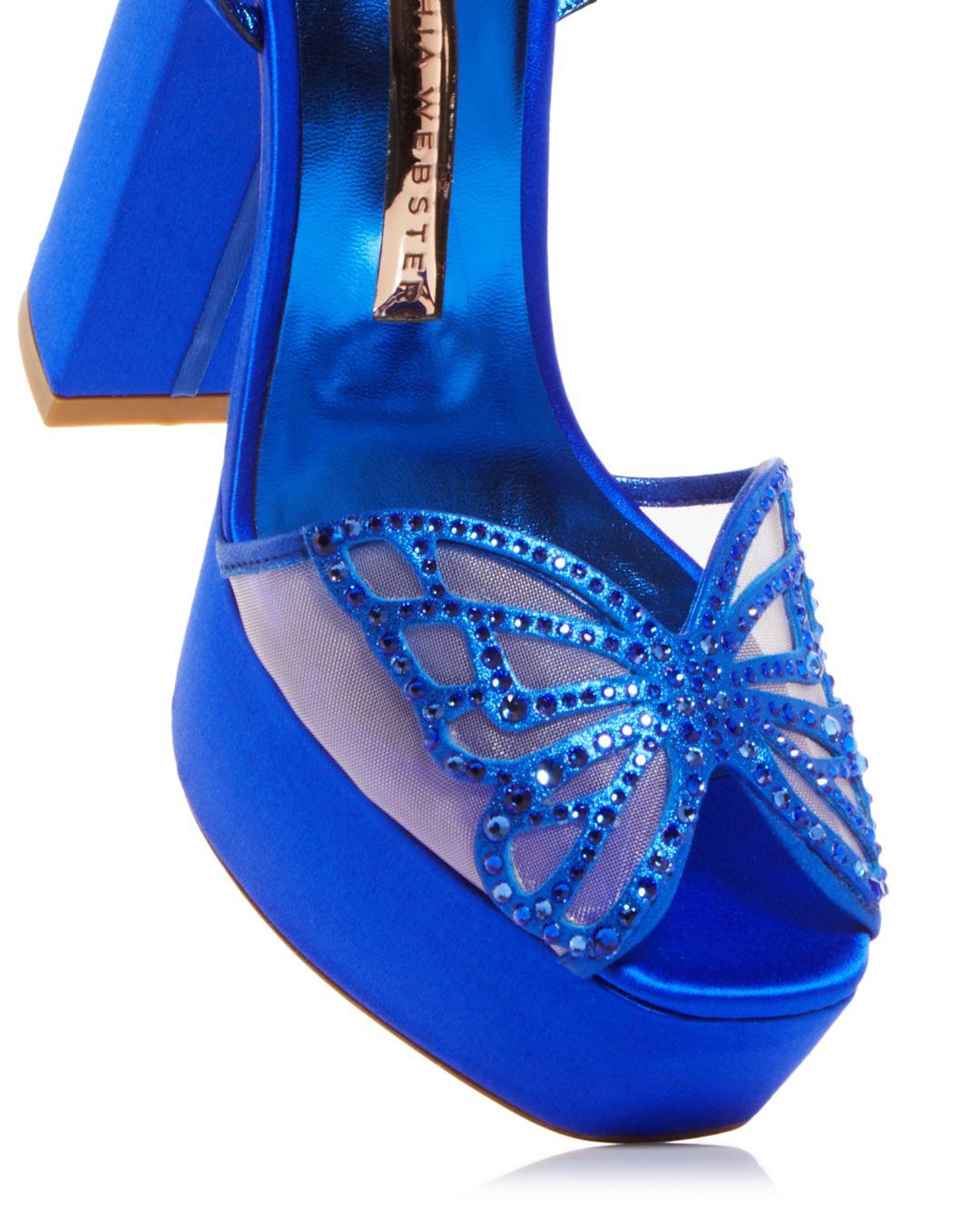 Sophia Webster Farfalla Platform Sandals in Blue | Lyst