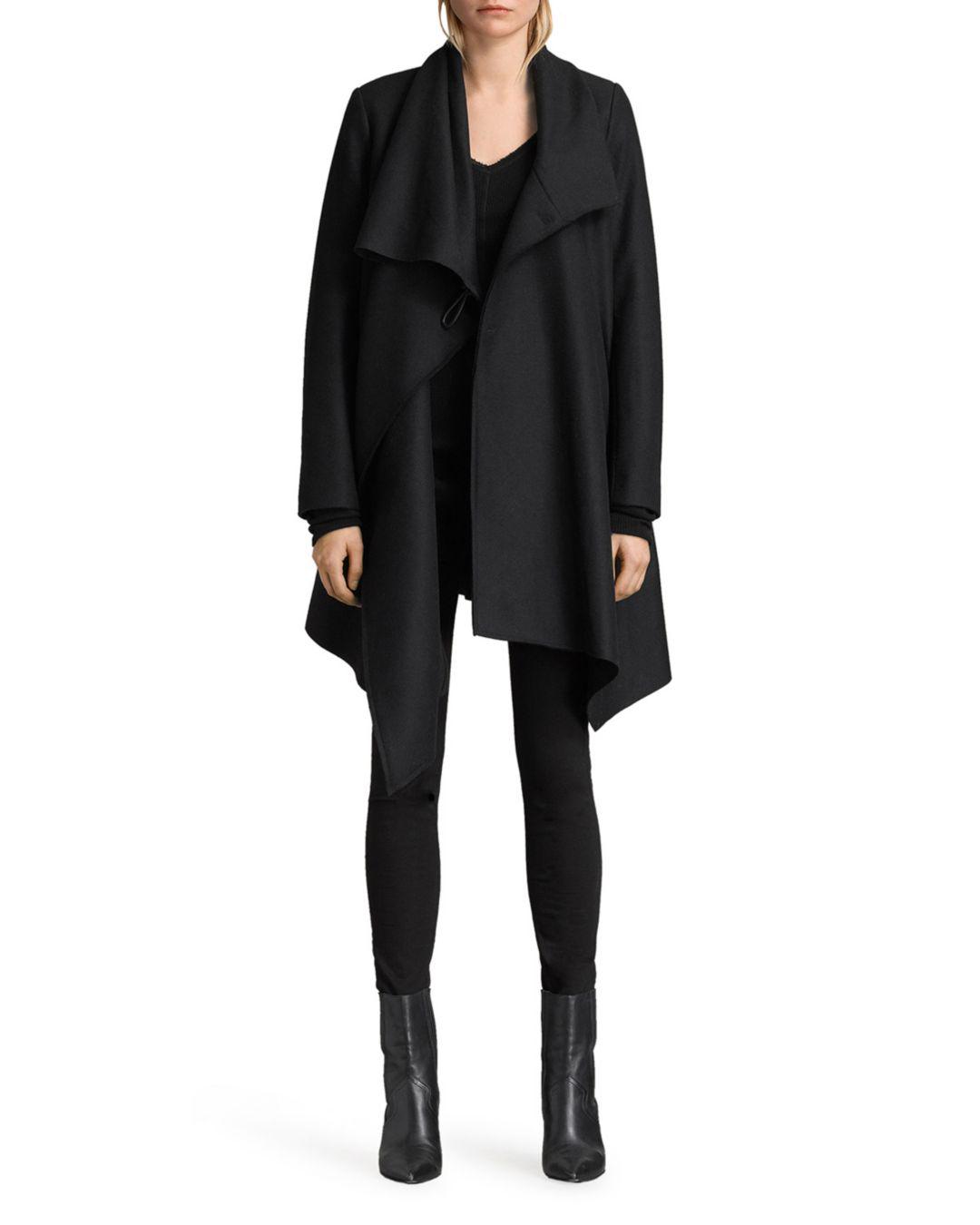 AllSaints City Monument Coat in Black Lyst UK