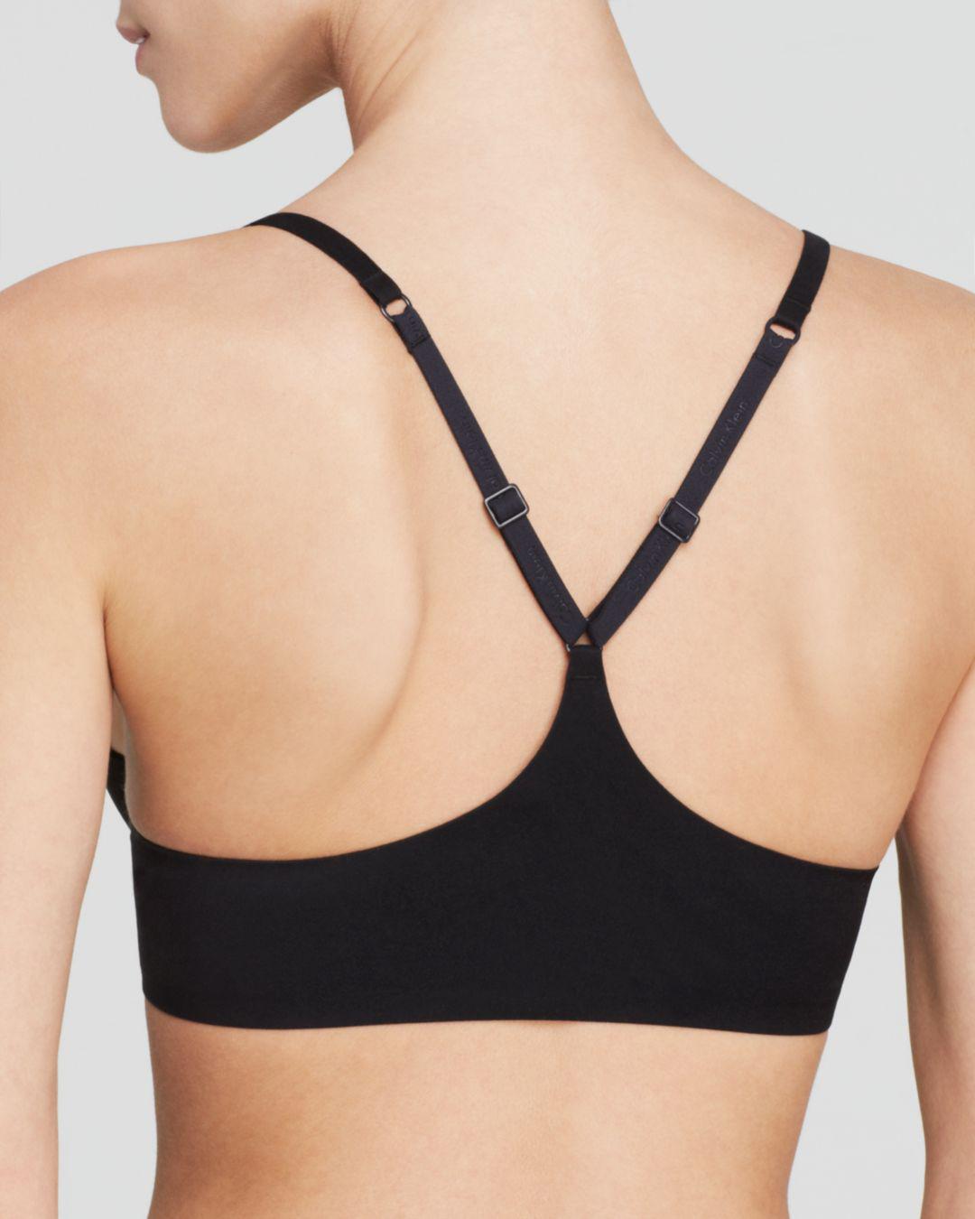 Calvin Klein Perfectly Fit Solution Memory Touch Racerback Bra in Black |  Lyst