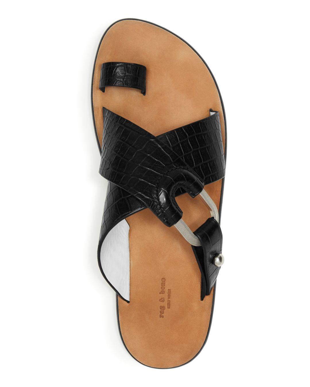Rag & Bone August Slide - Leather Flat Sandal - Save 75% - Lyst
