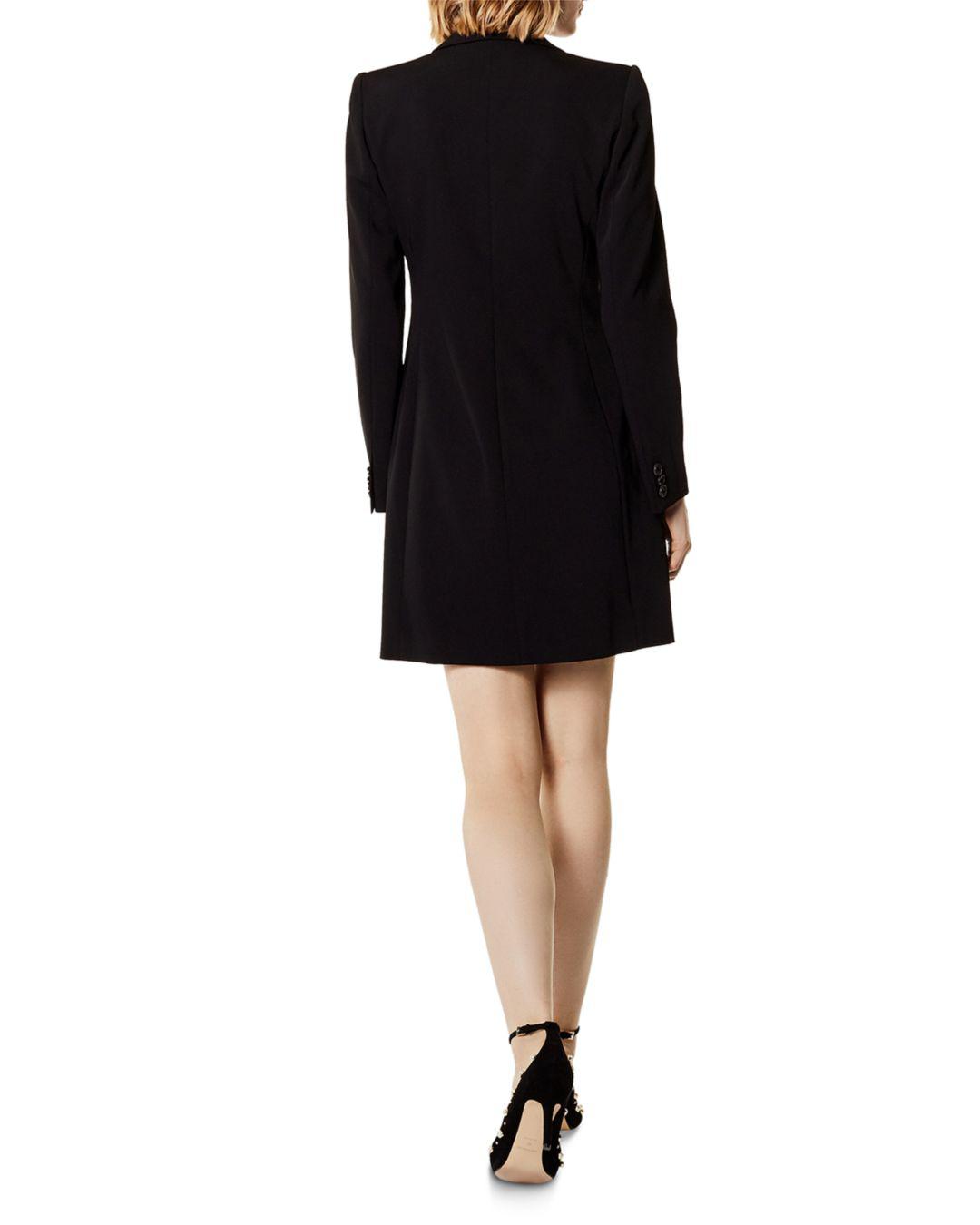 Karen Millen Double-breasted Blazer Dress in Black - Lyst