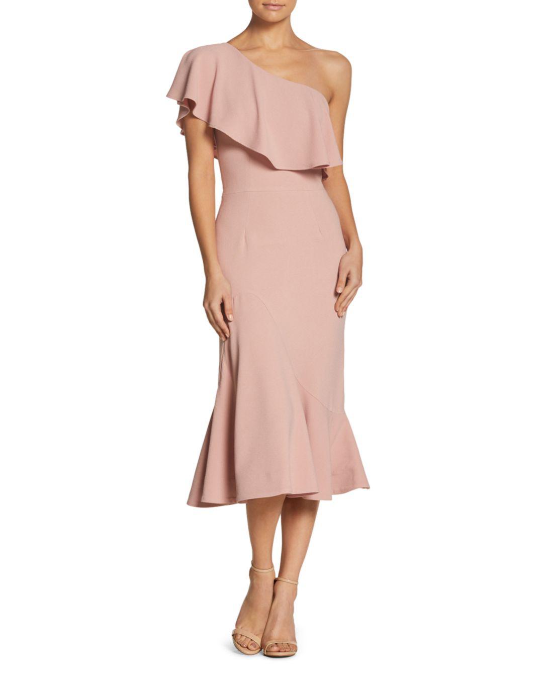 dress the population blush dress