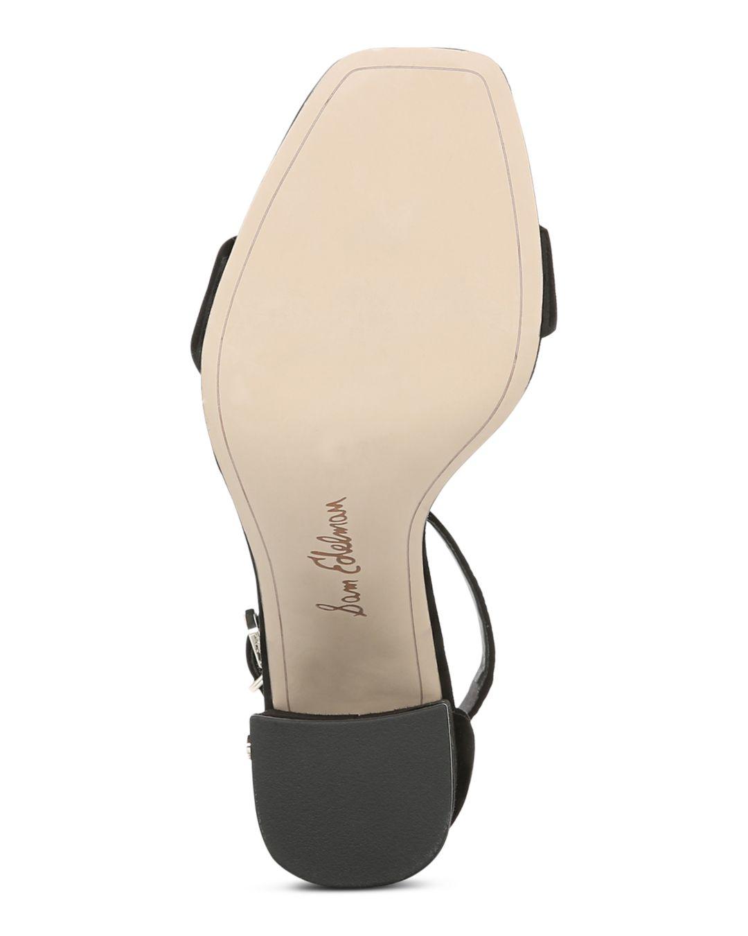 Sam Edelman Leather Women's Daniella High - Heel Sandals in Black Suede