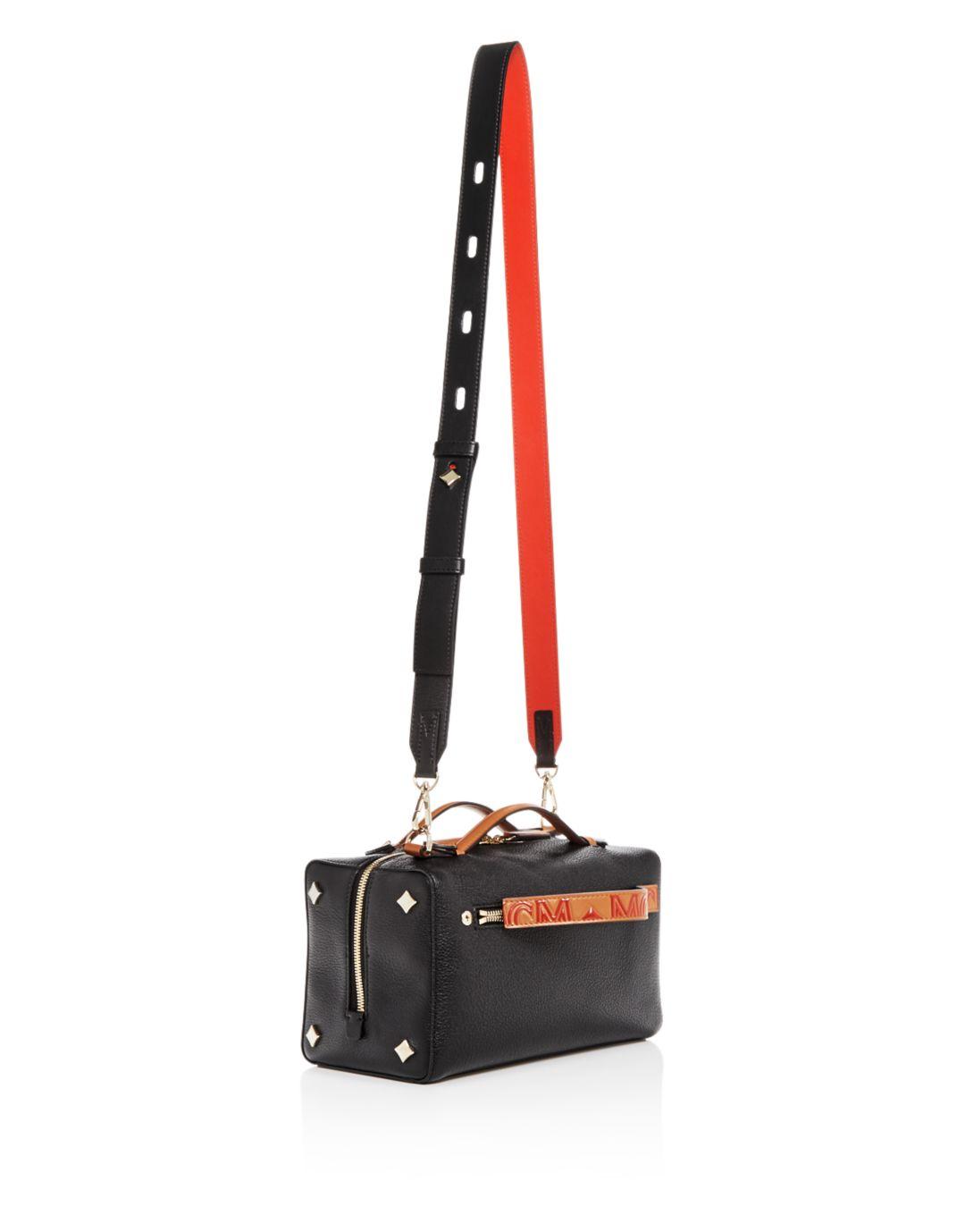 mcm small milano leather shoulder bolsa