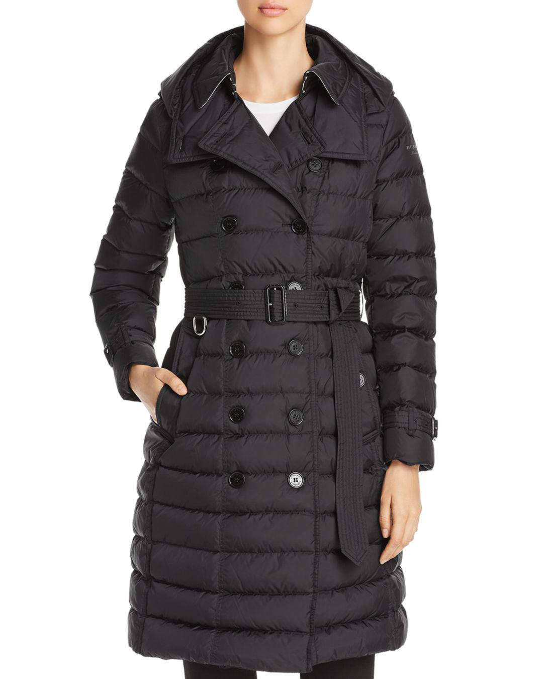 Burberry Dalmerton Down Puffer Trench Coat in Black Lyst