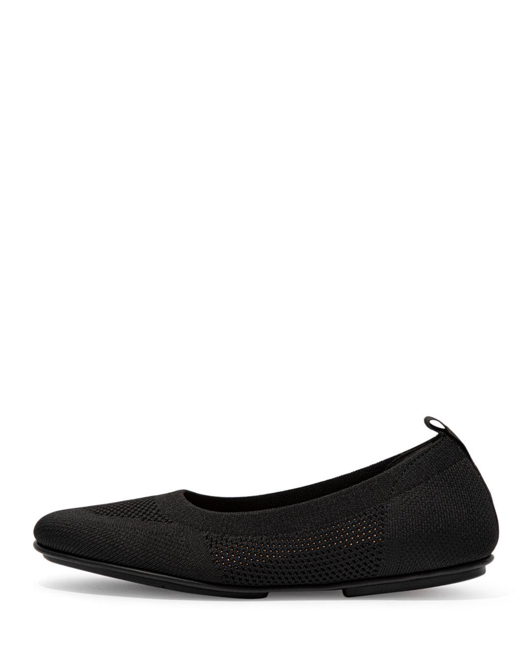 Fitflop Synthetic Allegro Knit Ballet Flats in Black | Lyst