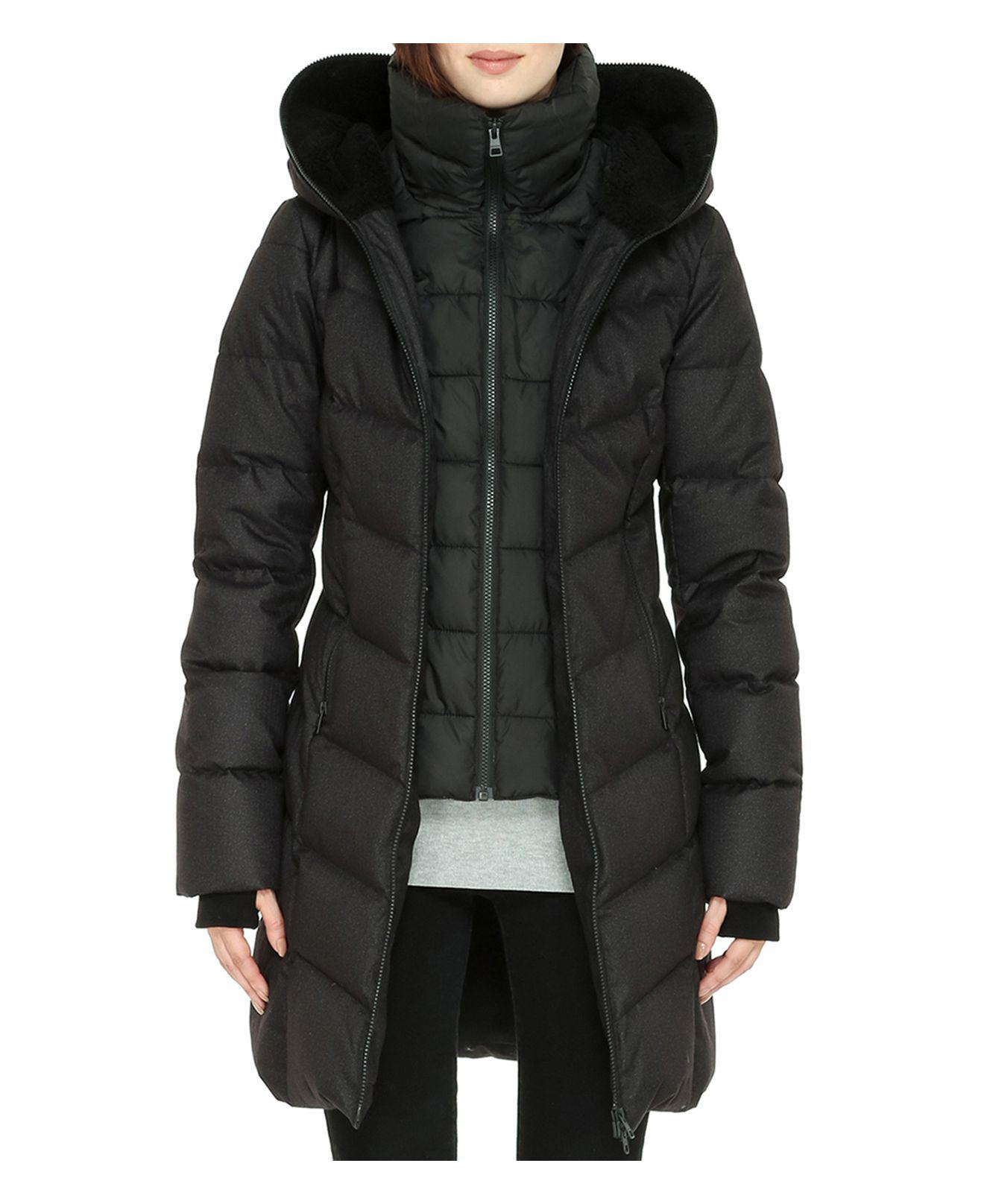 soia and kyo hooded down puffer jacket