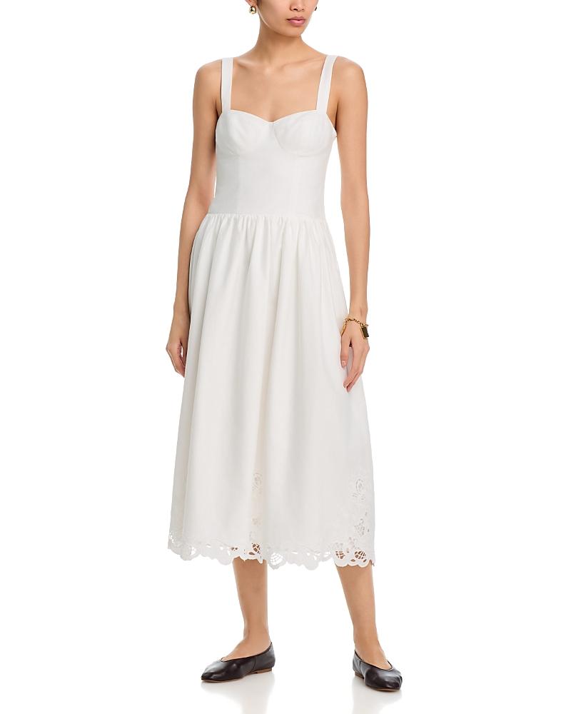 anthropologie denim midi dress AMUR Dana Denim Midi Dress