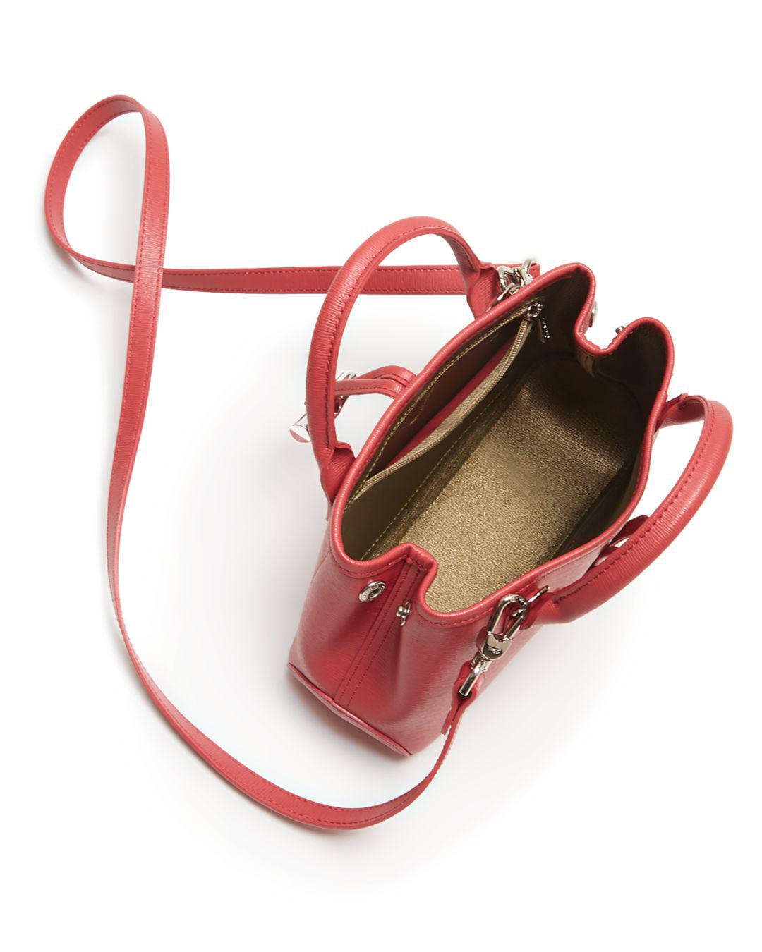 Longchamp Roseau Mini Leather Crossbody in Red Lyst