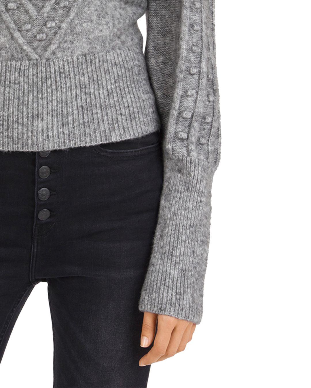 grey popcorn sweater