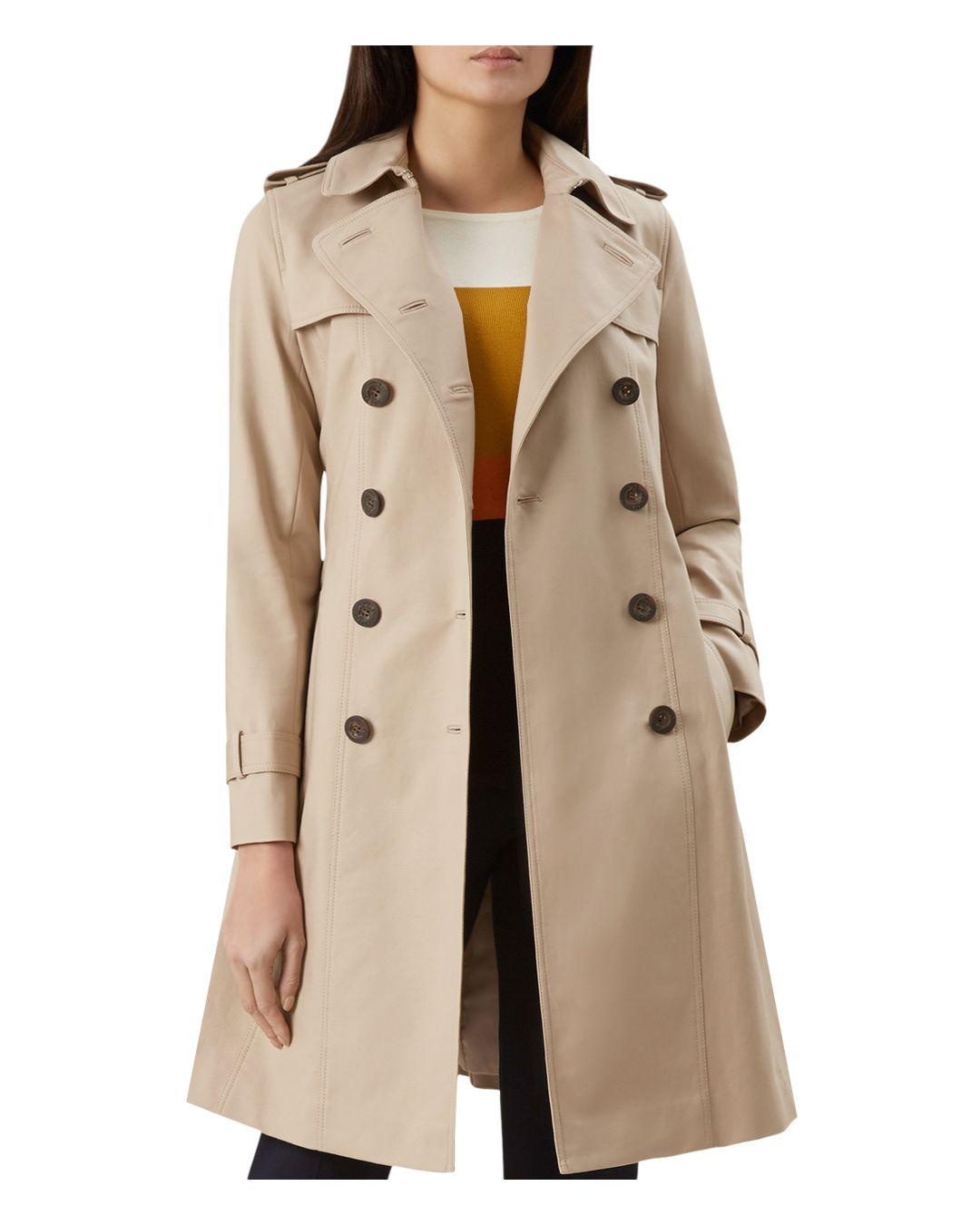 Hobbs Cotton Saskia Trench Coat in Clay (Natural) - Save 71% - Lyst