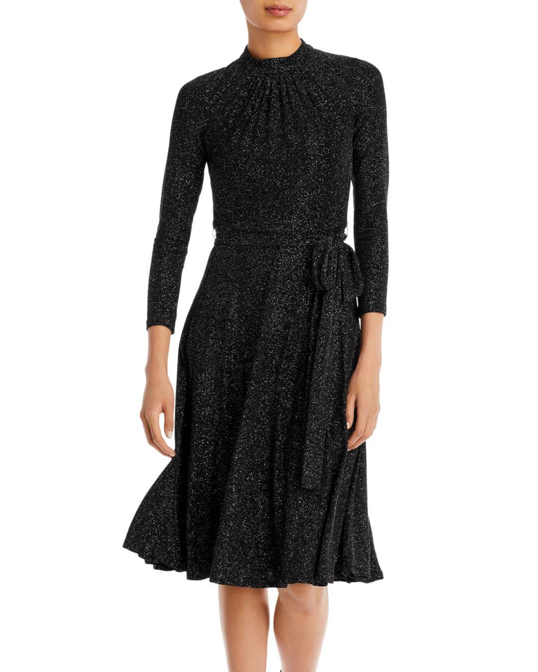 Eliza J Synthetic Mock Neck Long Sleeve 