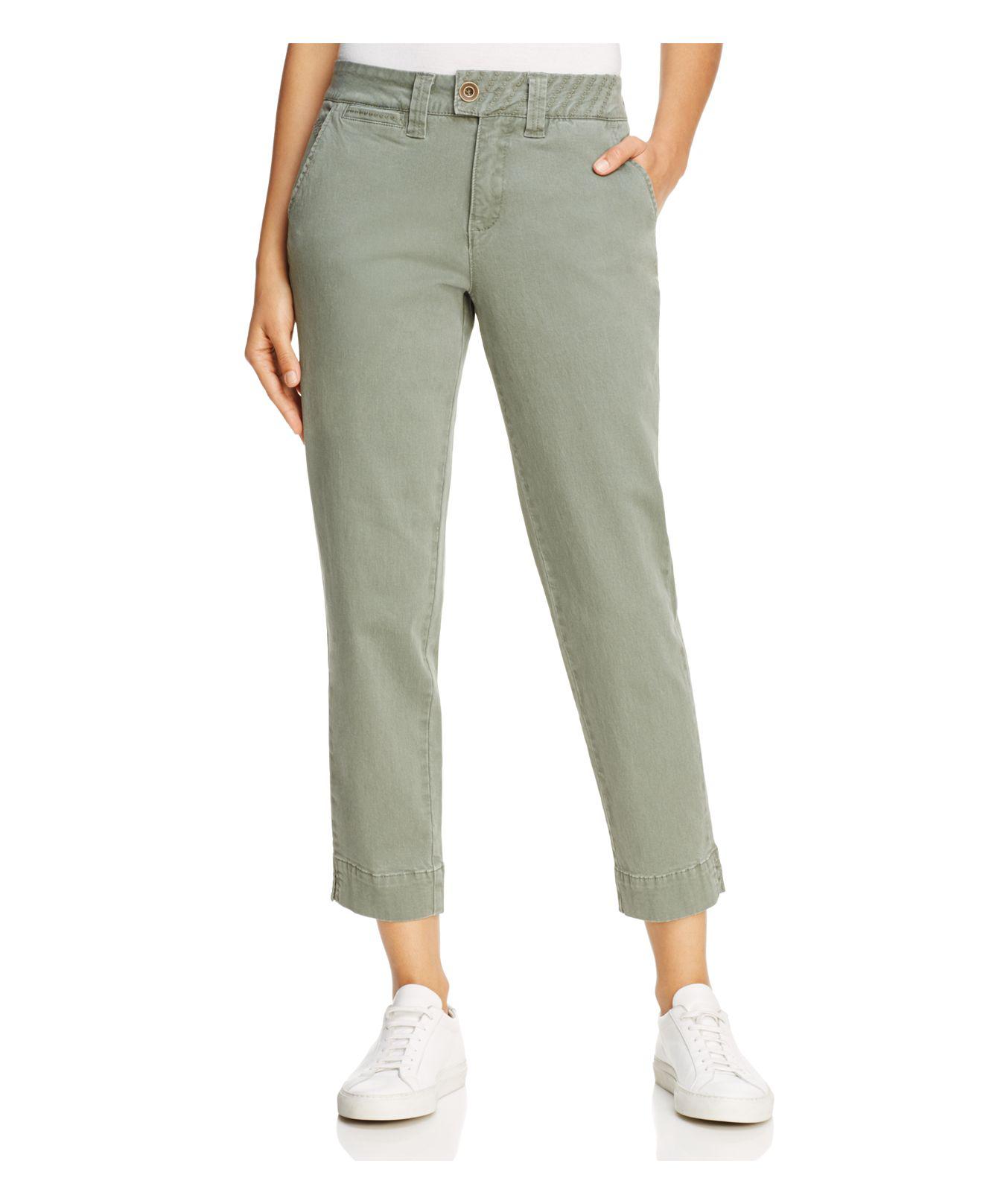 Lyst - Jag Jeans Creston Cropped Ankle Pants in Green