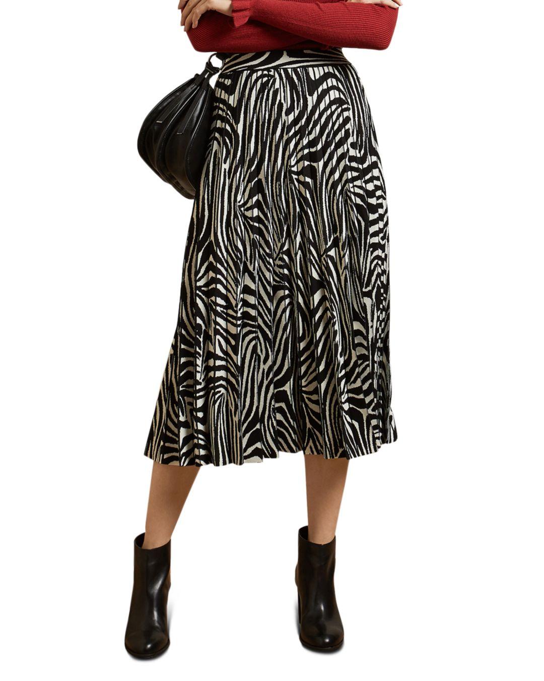 ted baker zebra skirt