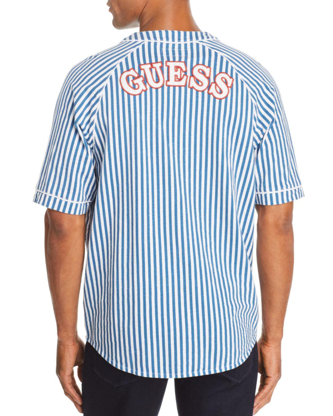 Guess David Baseball Jersey in Blue for Men | Lyst Canada