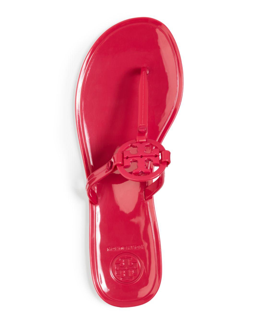mini miller jelly thong sandal red