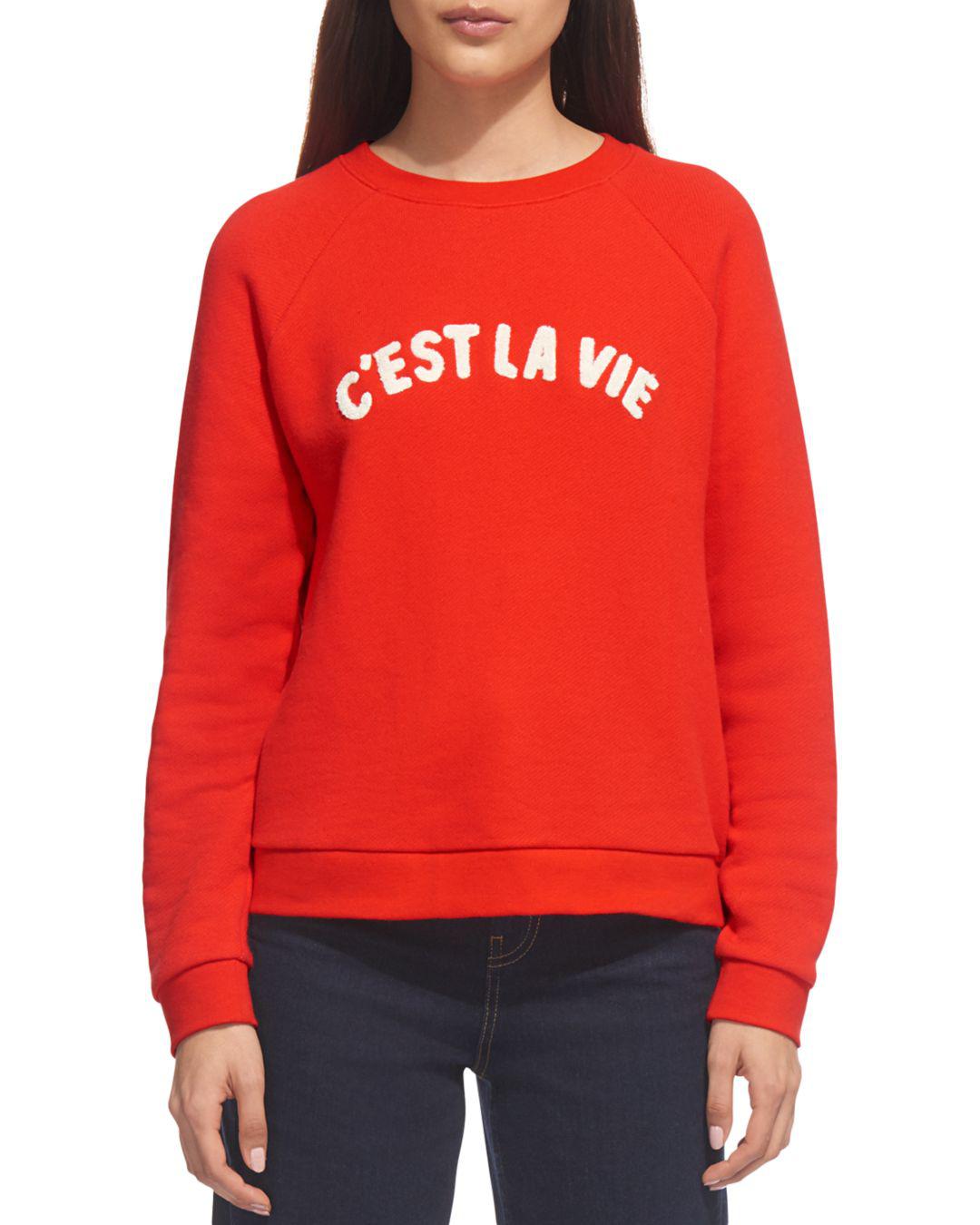 whistles red sweatshirt