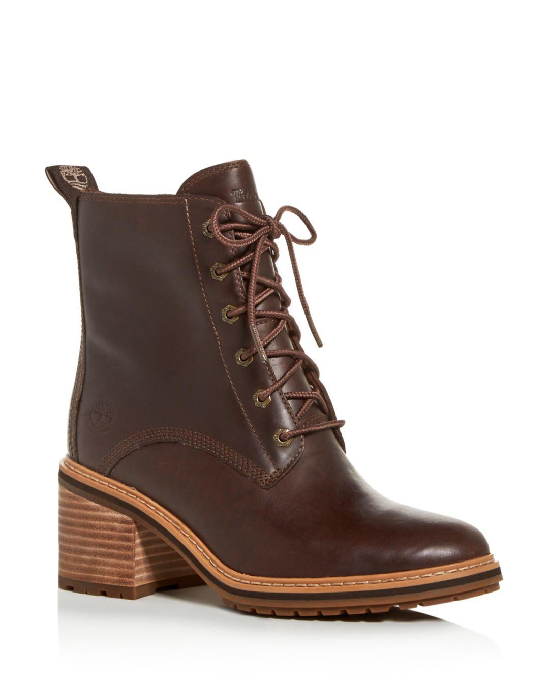 timberland block heel boots