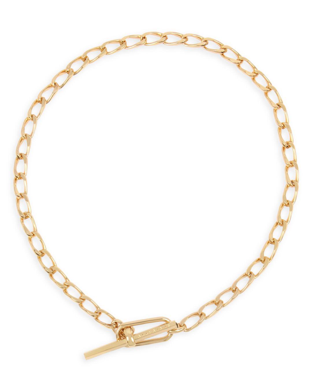 AllSaints Link Toggle Necklace in Gold (Metallic) Lyst