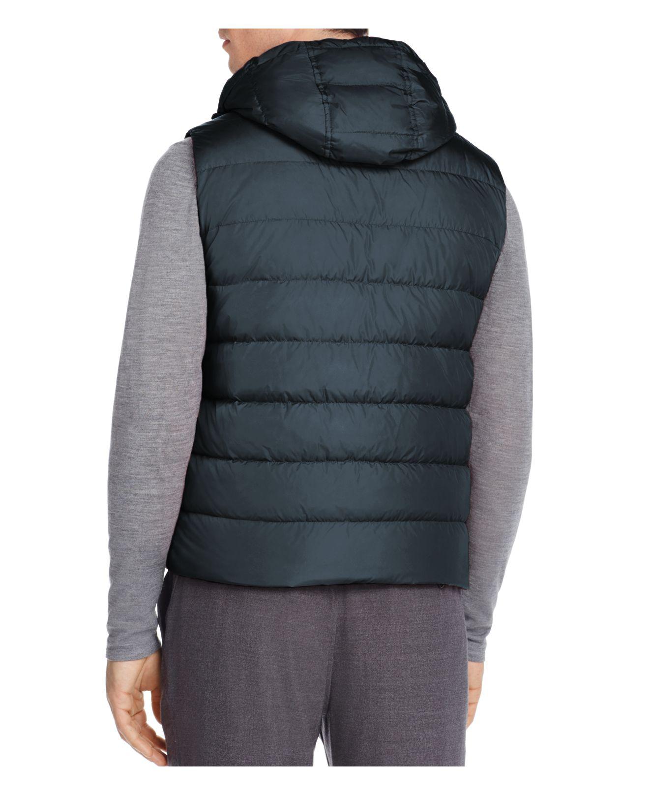 Lyst Herno Hooded Puffer Vest in Blue for Men