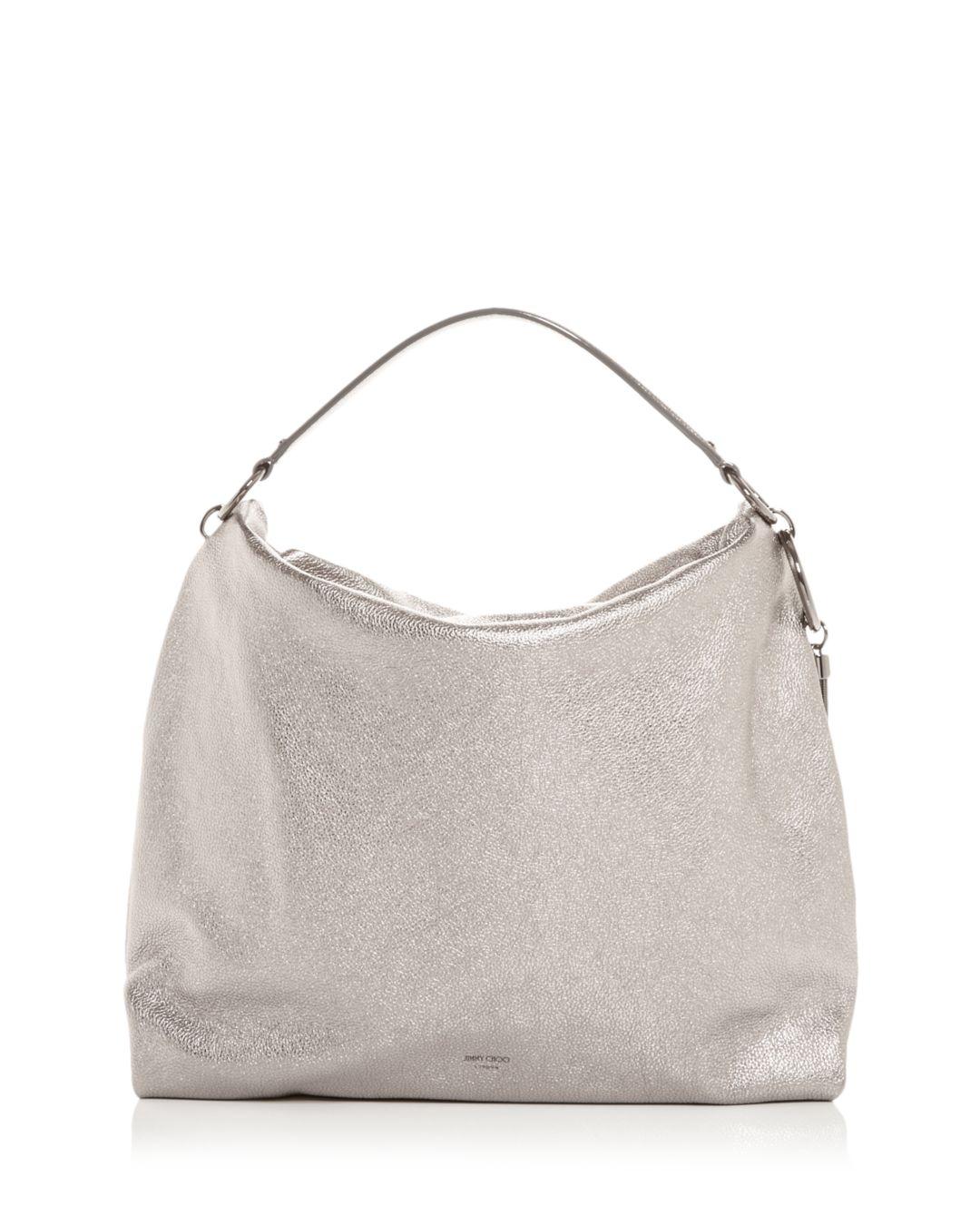 Jimmy Choo Callie Large Leather Hobo in Metallic | Lyst