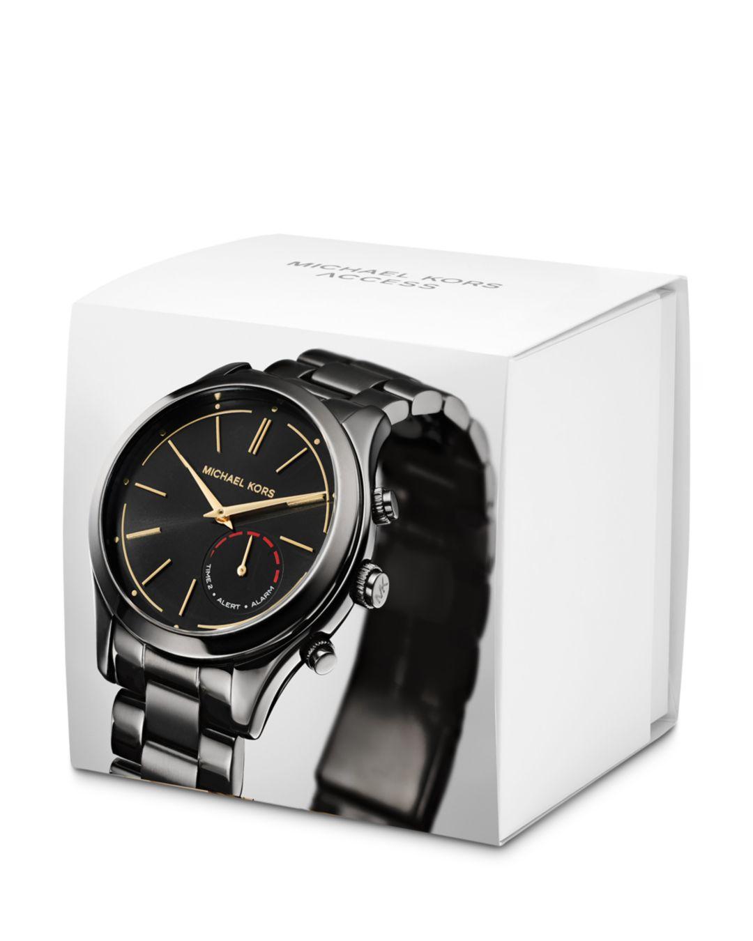 michael kors slim runway ip hybrid smartwatch