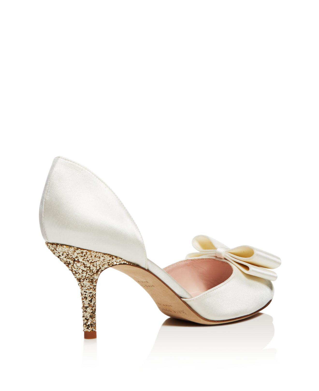 Glitter Mid Heel Pumps 